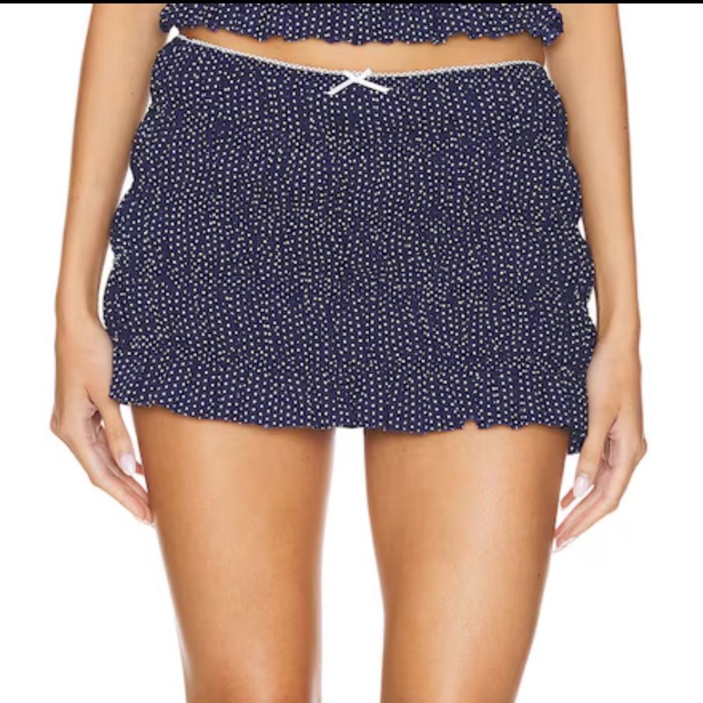 Frankie's Bikinis Navy and White Mini Skirt